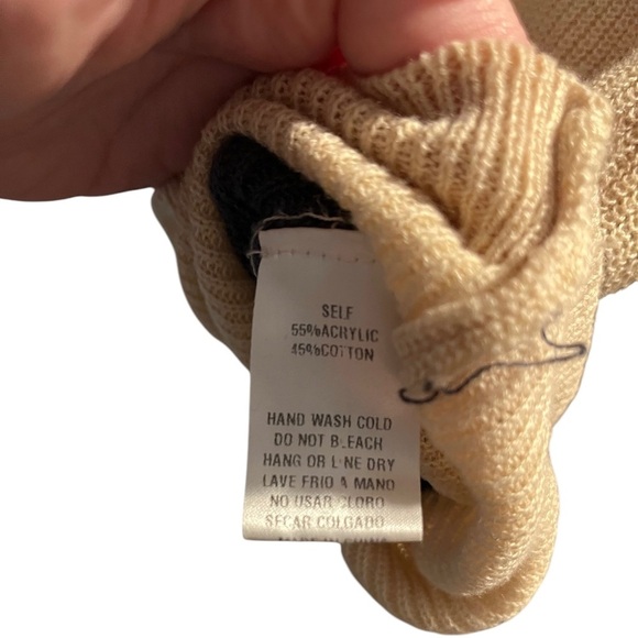 Easel Brown Striped Cold Shoulder Long Sleeve Knit Sweater S/M - Picture 6 of 7